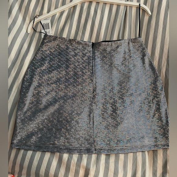 NWT Fore Disco Womens Metallic Short Mini Skirt size Large - Picture 5 of 14